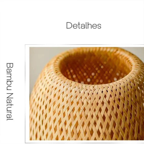 Luminária de Mesa Bambu - Home Premium Brasil