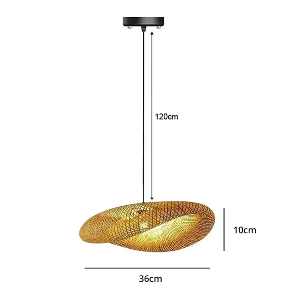 Luminária Pendente Bambu Rattan Honolulu - Home Premium Brasil