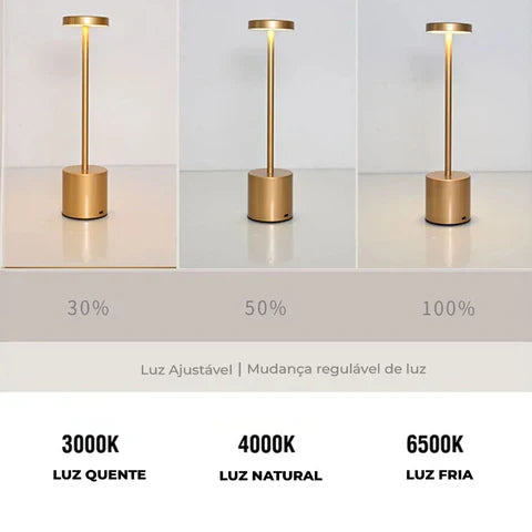 Luminária de Mesa Sem Fio - Home Premium Brasil