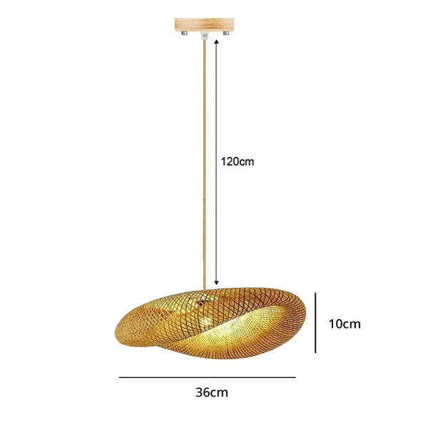 Luminária Pendente Bambu Rattan Honolulu - Home Premium Brasil