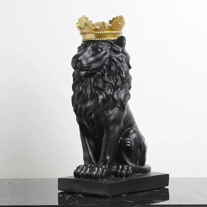 Estatueta Leão Imperador - Home Premium Brasil