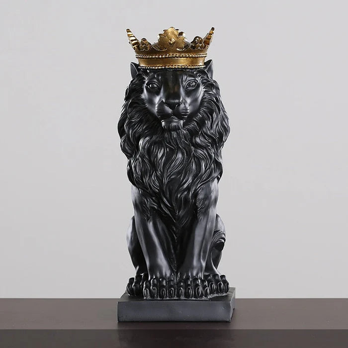 Estatueta Leão Imperador - Home Premium Brasil