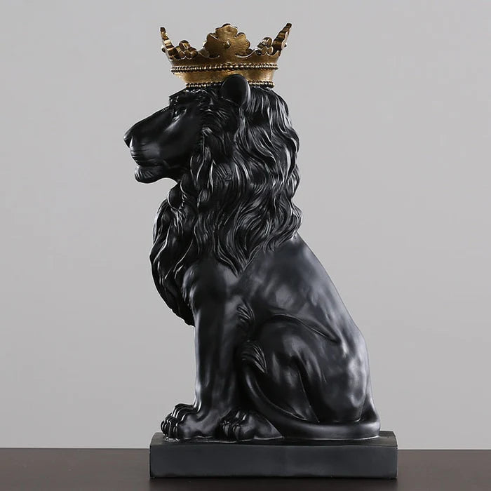 Estatueta Leão Imperador - Home Premium Brasil
