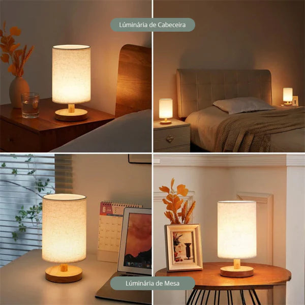 Luminária de Mesa Cúpula Linho - Home Premium Brasil