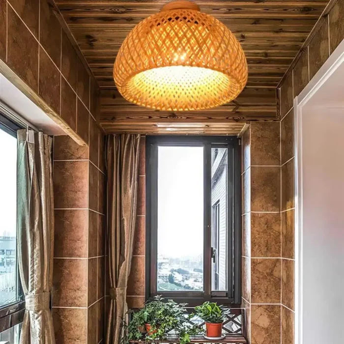 Plafon de Teto Bambu Artesanal - Home Premium Brasil