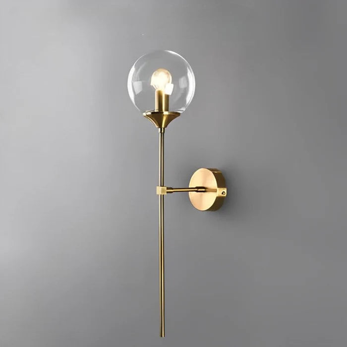 Arandela Dourada de Parede Interna Globo - Home Premium Brasil