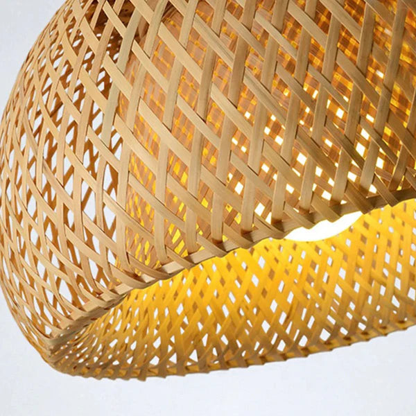 Luminária Pendente Bambu Rattan Loom - Home Premium Brasil
