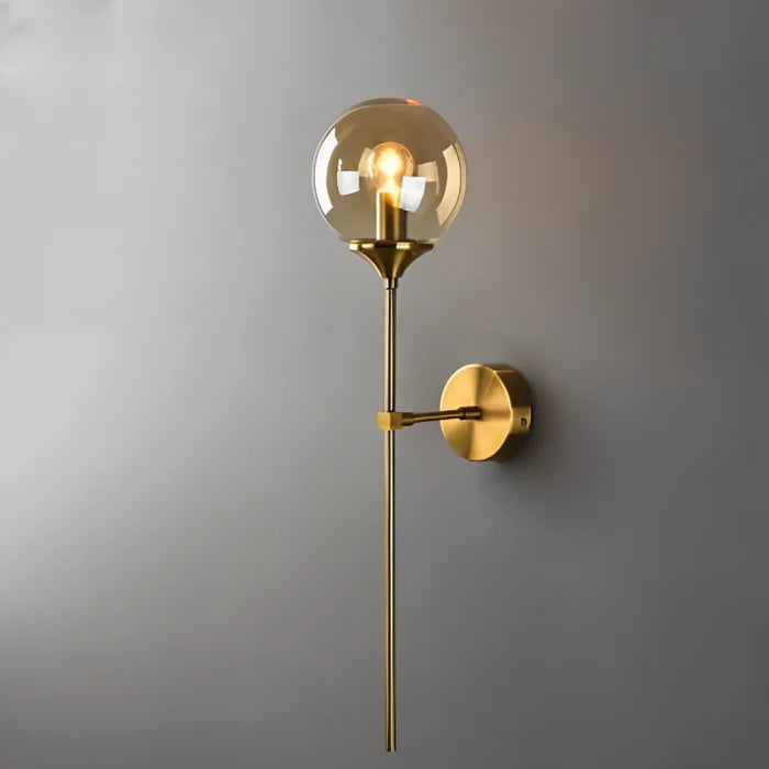Arandela Dourada de Parede Interna Globo - Home Premium Brasil