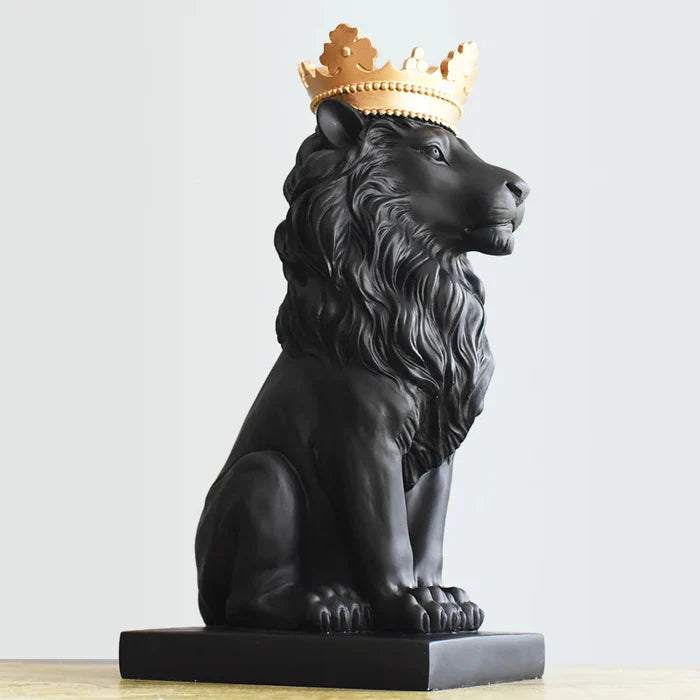 Estatueta Leão Imperador - Home Premium Brasil