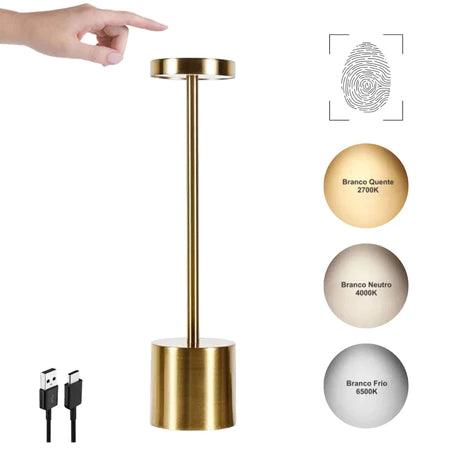 Luminária de Mesa Sem Fio - Home Premium Brasil