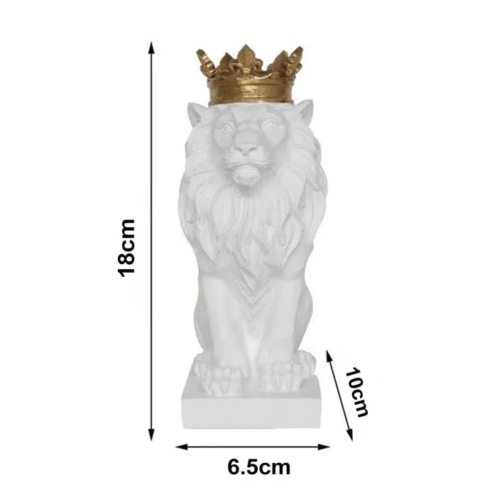 Estatueta Leão Imperador - Home Premium Brasil