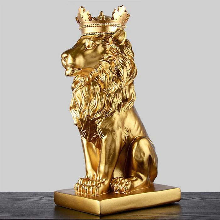 Estatueta Leão Imperador - Home Premium Brasil