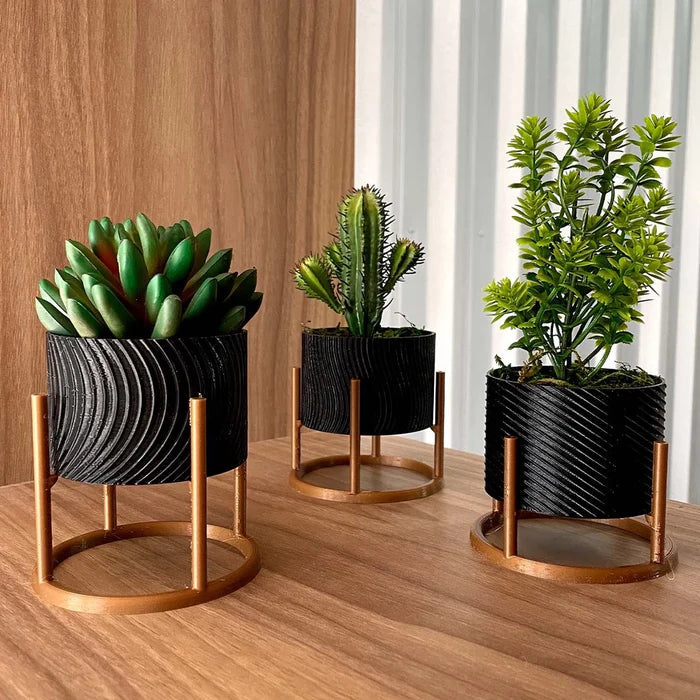 Kit 3 Vasos Mini com Suporte - Home Premium Brasil