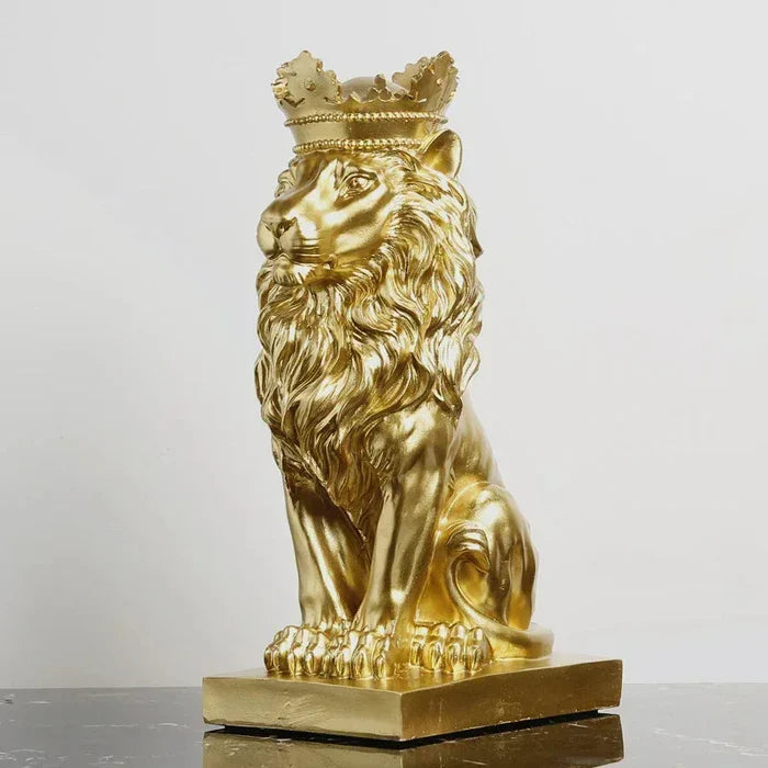 Estatueta Leão Imperador - Home Premium Brasil