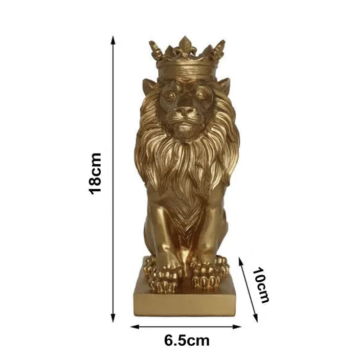 Estatueta Leão Imperador - Home Premium Brasil
