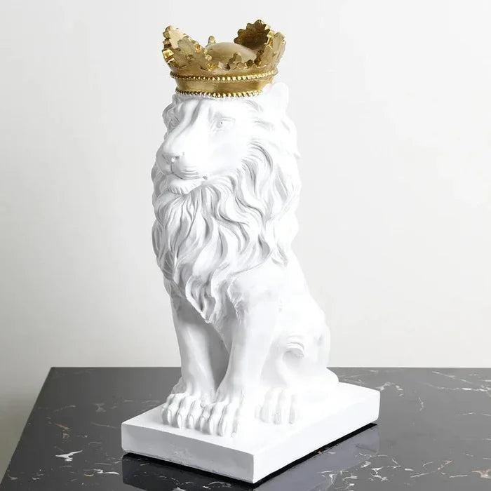 Estatueta Leão Imperador - Home Premium Brasil