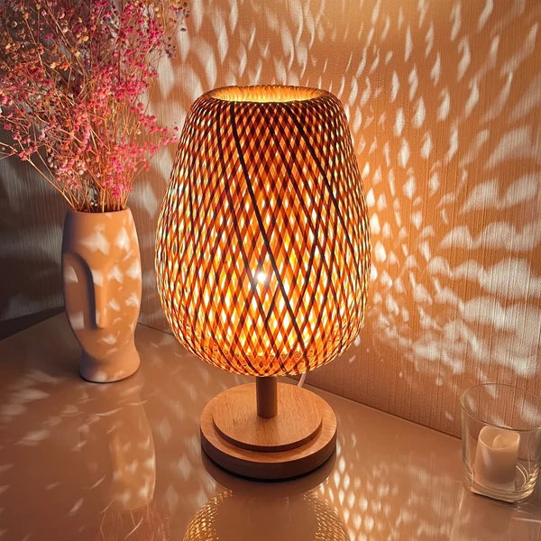 Luminária de Mesa Bambu - Home Premium Brasil