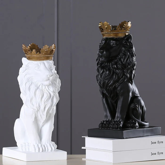 Estatueta Leão Imperador - Home Premium Brasil