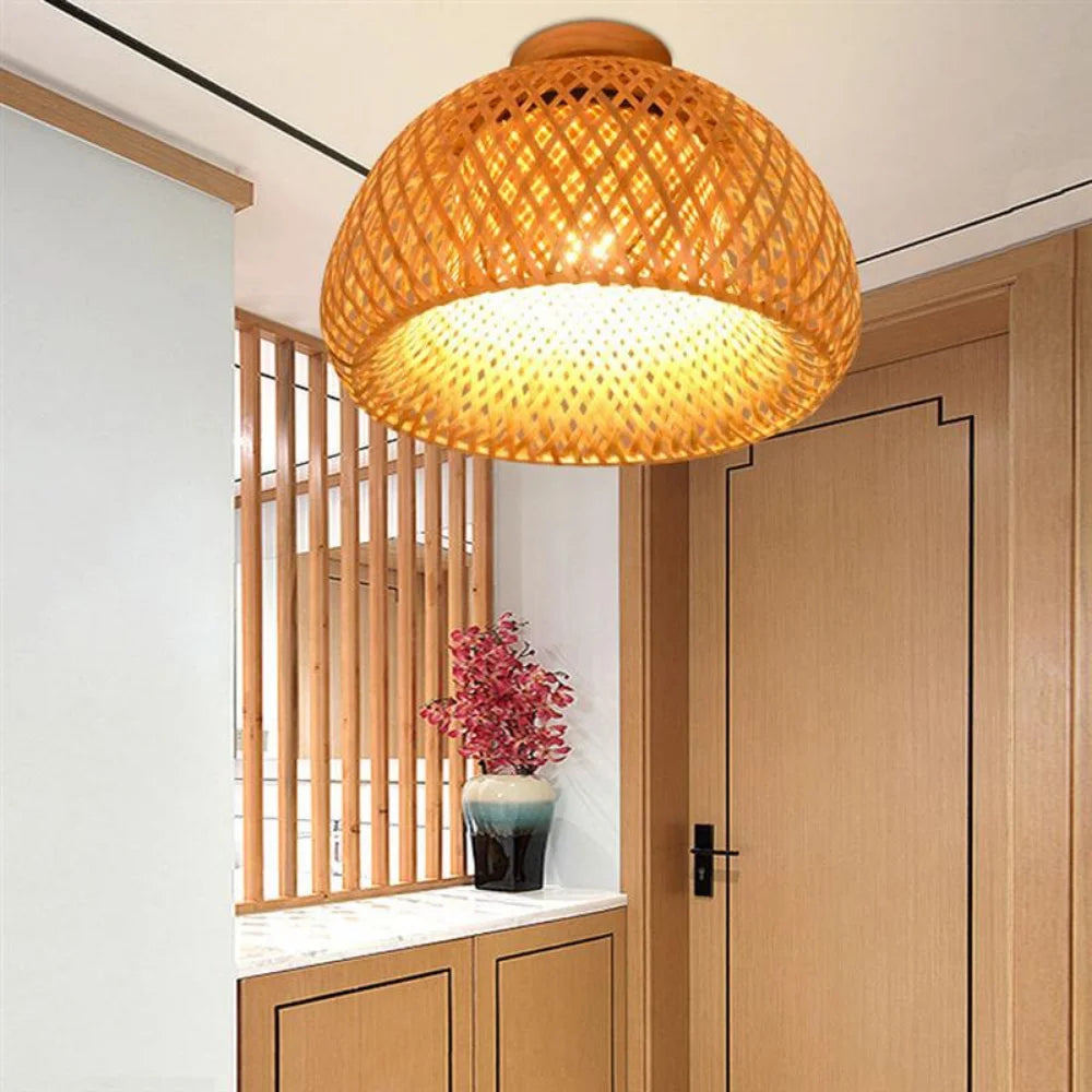 Plafon de Teto Bambu Artesanal - Home Premium Brasil
