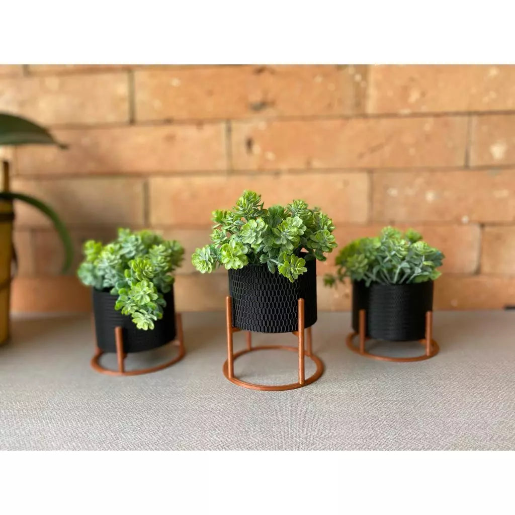 Kit 3 Vasos Mini com Suporte - Home Premium Brasil
