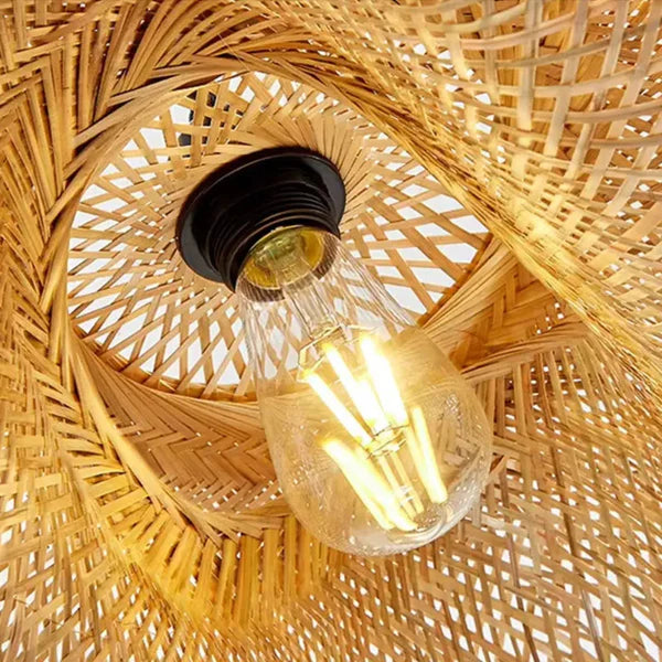 Luminária Pendente Bambu Rattan Honolulu - Home Premium Brasil