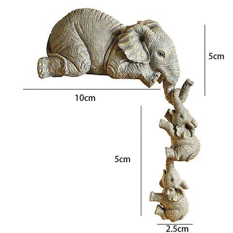 Estatuetas Família Elefante 3 Peças - Home Premium Brasil